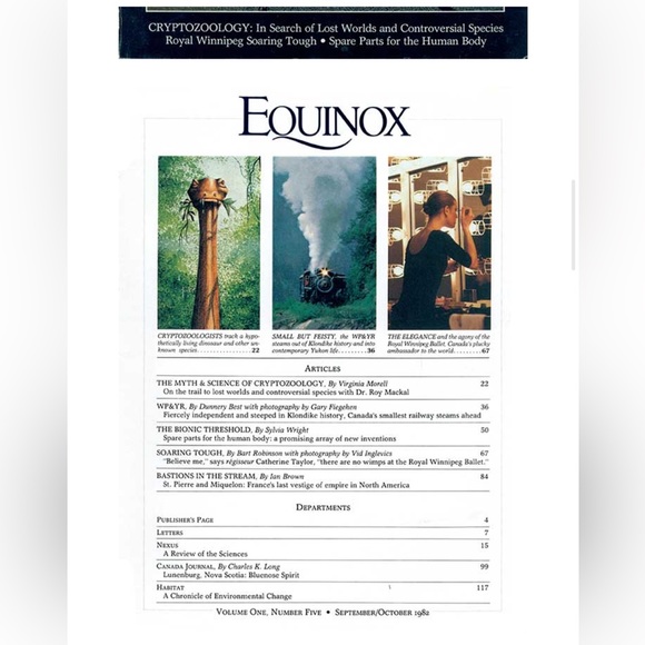 Equinox - The Magazine of Canadian Discovery:
September /October 1982 - Picture 4 of 5